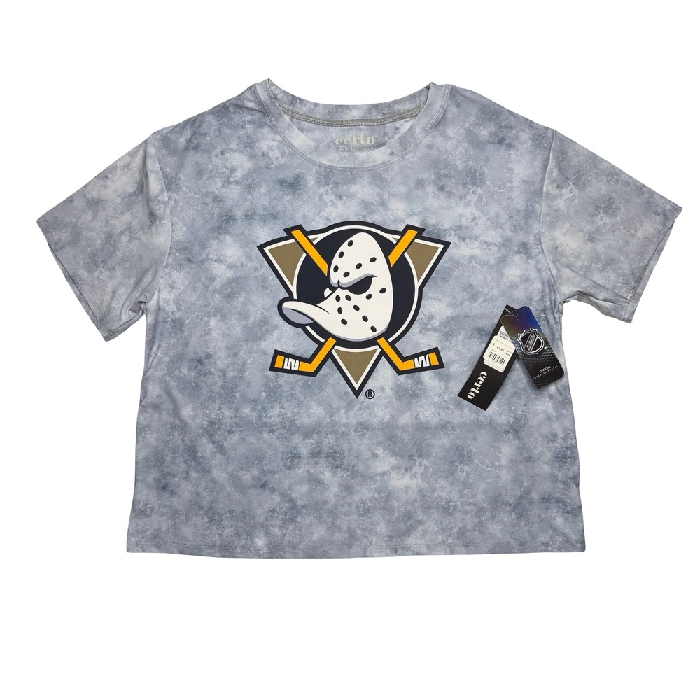 Anaheim Mighty Ducks - Certo hockey cropped cloudy shirt MEDIUM